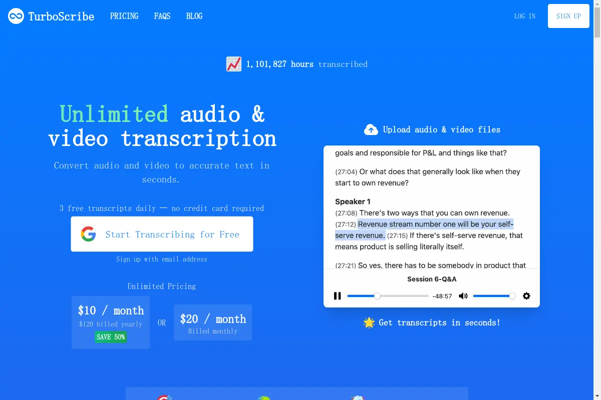 TurboScribe: Transkribieren von Audio und Video in Text